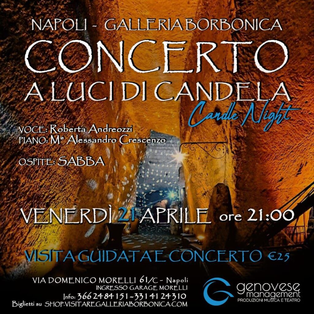 Concerto a luci di candela - aprile 2023 - Galleria Borbonica - Napoli - Spettacoli Napoli 2
